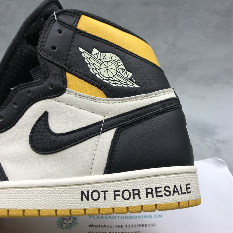 Authentic Air Jordan 1 NRG No L's Yellow Black